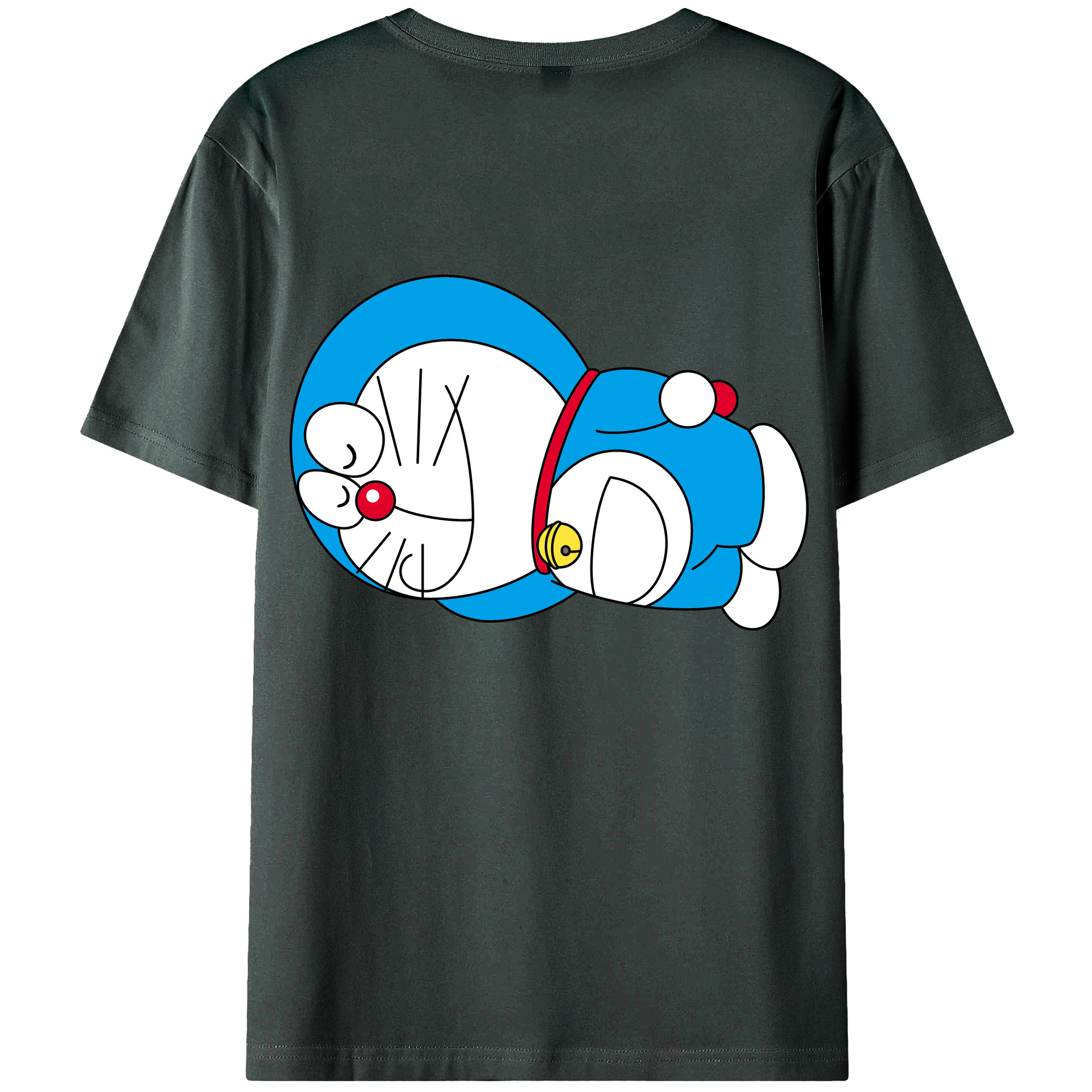（画像用） ドラえもん Doraemon 綿100％ メンズ半袖Tシャツ（バックプリント） 通気性